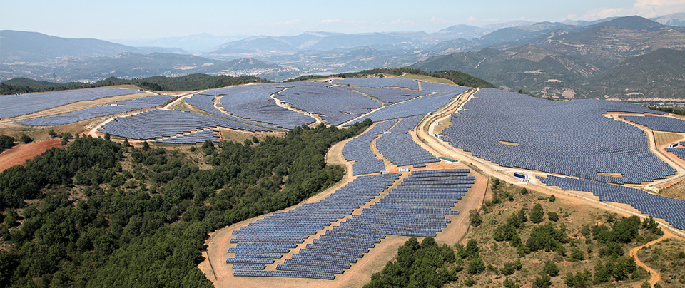 Les Mées solar PV park 90MW, France – 2.3MW owned by Sonnedix
